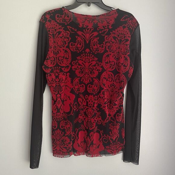 Petit Pois by Viviana G Velvet Feel Sheer Arms Popover Whimsy Goth NO SIZE TAG M - Picture 2 of 16